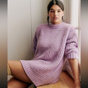 Sézane NWT Josette Tunic Jumper in Lilac Size XS